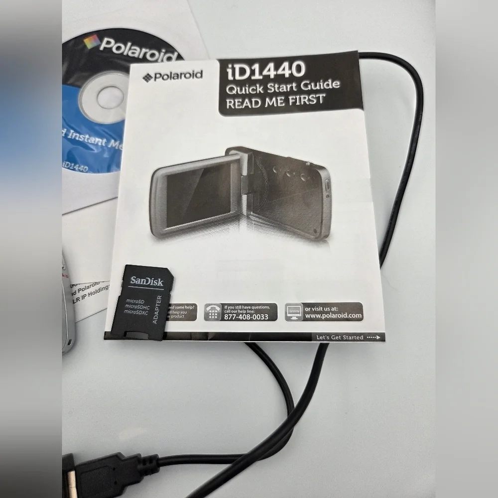 Polaroid Camcorder ID1440-BLK 14MP/4x Digital Zoom HD 1080p Parts ONLY See Descr